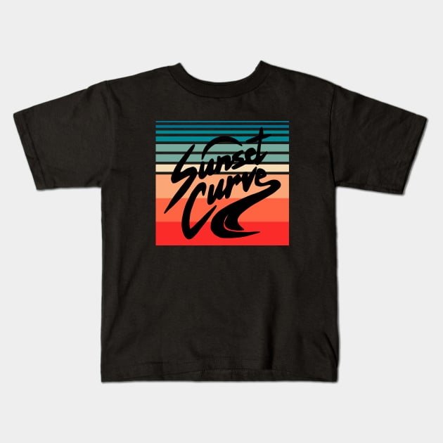 Julie And The Phantoms Sunset Curve Logo Kids T-Shirt by yazriltri_dsgn